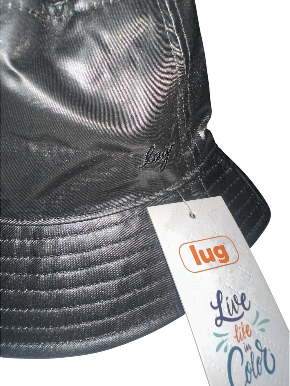 Lug Canopy Bucket Hat Black Metallic NWT